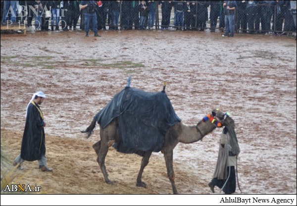 مراسم مقتل خوانی در هوای بارانی نبطیه/ عکس