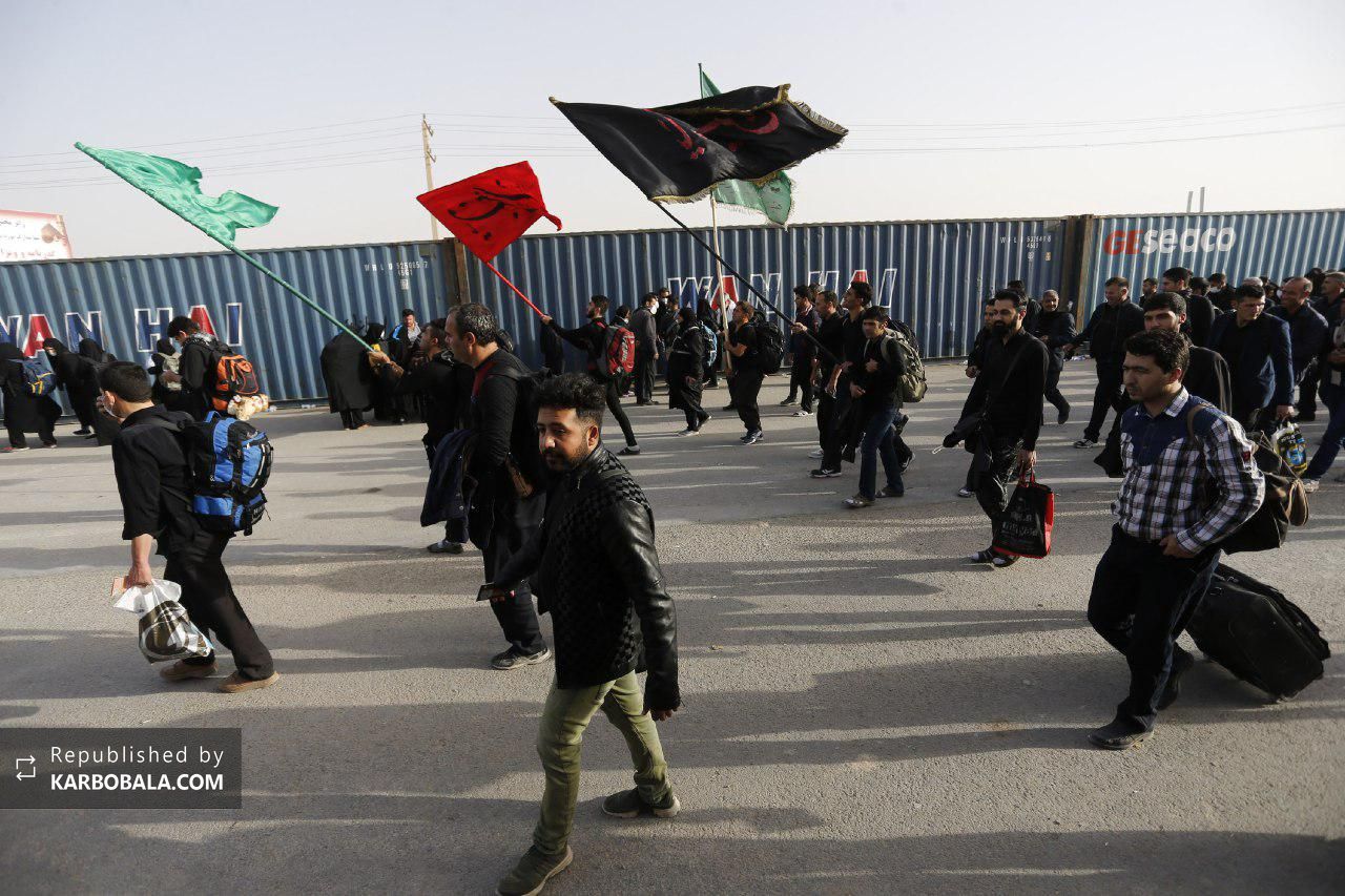 گزارش تصویری از خروج زائران اربعین حسینی از پایانه مرزی مهران