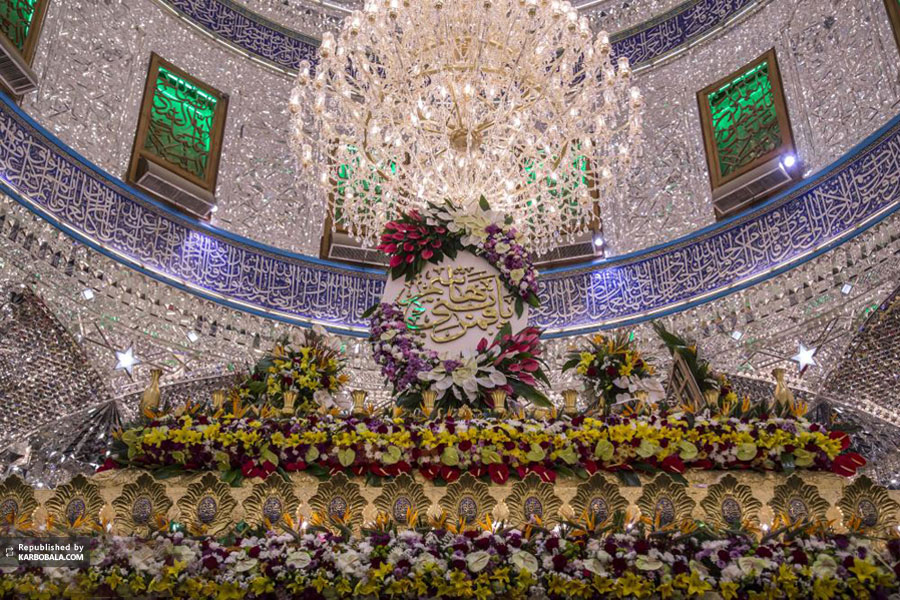 گل آرایی بارگاه ملکوتی حضرت ابوالفضل (ع) + تصاویر