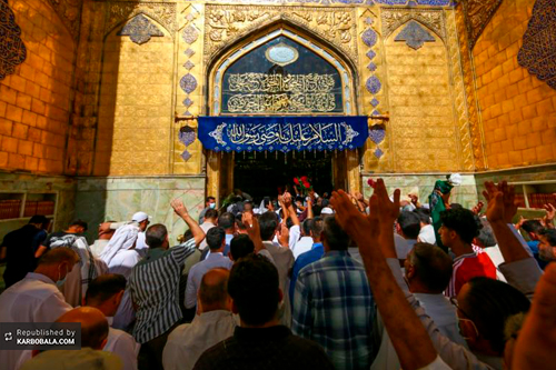 حال و هوای بارگاه حضرت علی (ع) در روز عید غدیر/ گزارش تصویری