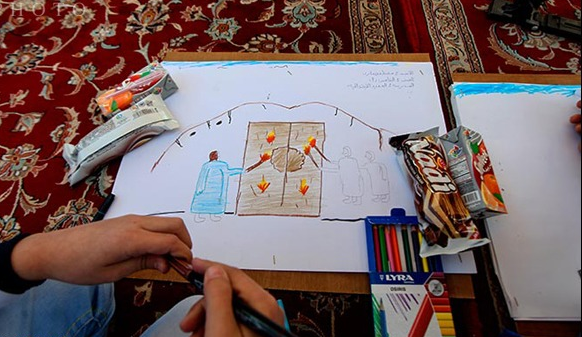 مظلومیت حضرت زهرا(س) در نقاشی کودکان