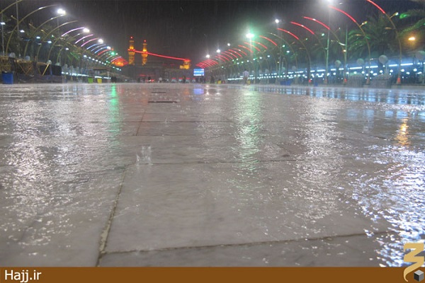 حال و هوای بارانی در کربلا / تصاویر