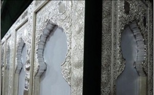 مرحله نخست نصب قطعات ضریح خیمه‌گاه حضرت عباس علیه‌السلام/ عکس